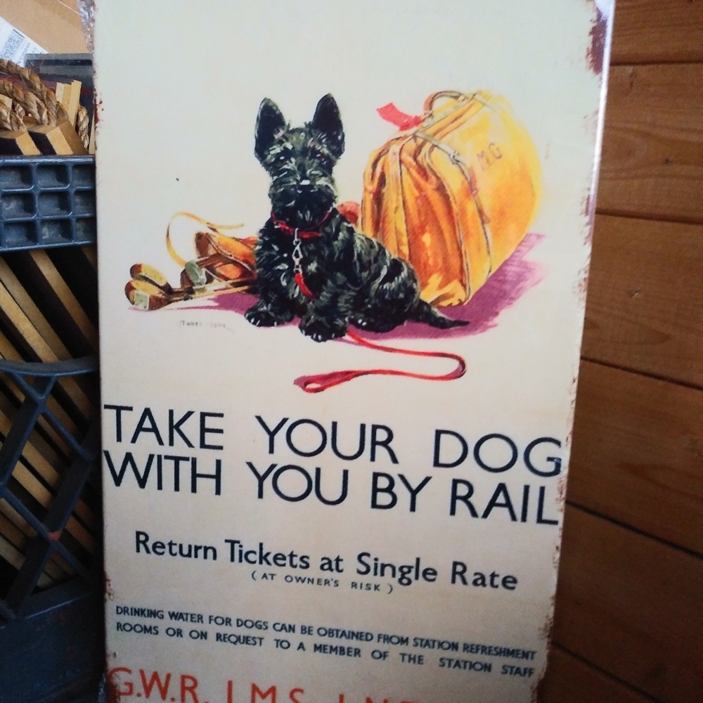 Cute retro advertising metal sign